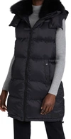 Yves Salomon Technical Fabric Vest In Noir