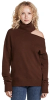 Paige Raundi Brown Cut-out Wool-blend Jumper