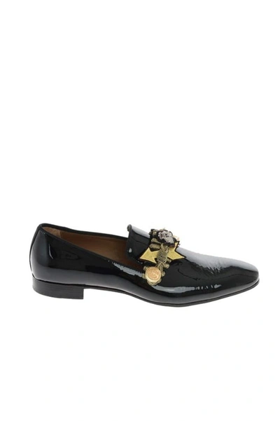 Christian Louboutin Men's Black Leather Loafers