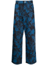 KENZO FLORAL WIDE-LEG TROUSERS