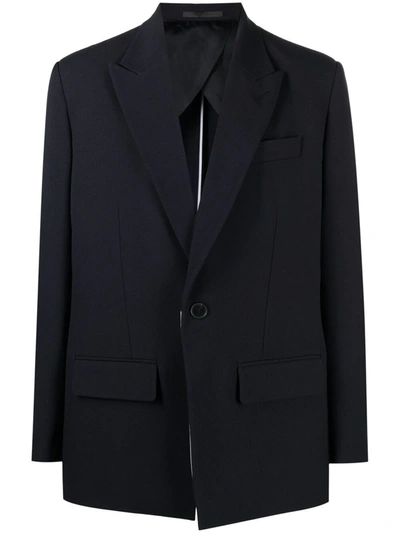 Valentino Tailored Single-breasted Blazer In Black