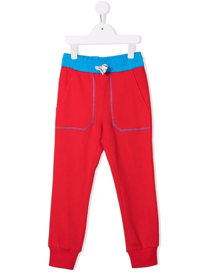 The Marc Jacobs Kids' Contrast-trimmed Joggers In Red
