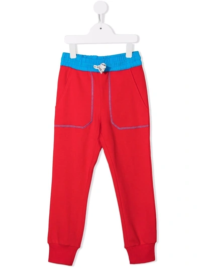 Marc Jacobs Kids' Contrast-trimmed Joggers In Red