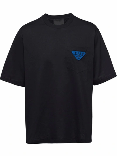 Prada Chest Pocket Regular T-shirt In Black