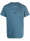 Maison Margiela Embroidered-logo Short-sleeved T-shirt In Blue
