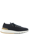 BRUNELLO CUCINELLI BRUNELLO CUCINELLI MEN'S BLUE WOOL SNEAKERS,MZUWLBO253C0287 39