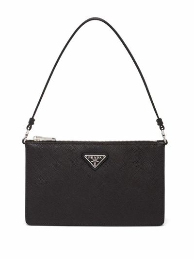 Prada Women's  Black Leather Shoulder Bag