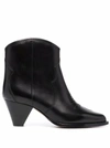 Isabel Marant Étoile Suede-leather Western Boots In Black