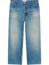 BALENCIAGA CROPPED FADED-EFFECT JEANS