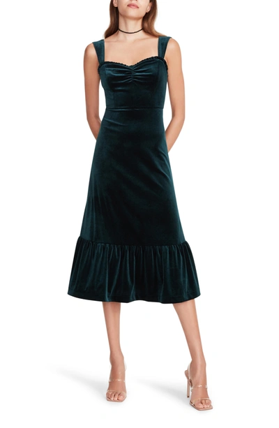 Betsey Johnson Sweetheart Velvet Midi Dress In Everglade | ModeSens