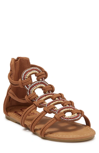 Olivia Miller Kids' Gladiator Sandal In Cognac