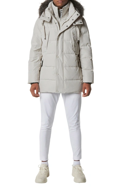 Andrew Marc Gattaca Parka With Detachable Hood In Moon