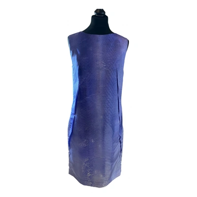 Pre-owned Marni Silk Mid-length Dress In Purple