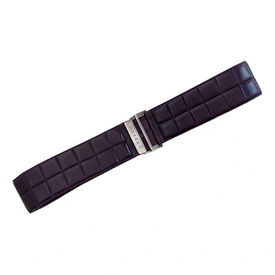 Pre-owned Chanel Leather Belt In Purple