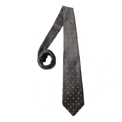 Pre-owned Kiton Silk Tie In Grey