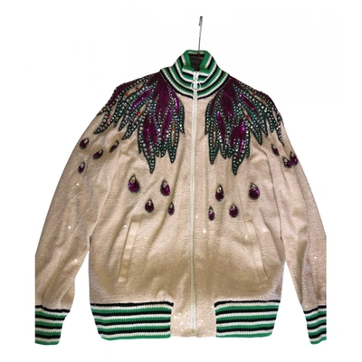 Pre-owned Gucci Glitter Jacket In Beige