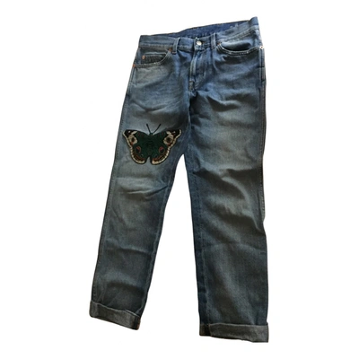 Pre-owned Gucci Boyfriend Jeans In Blue