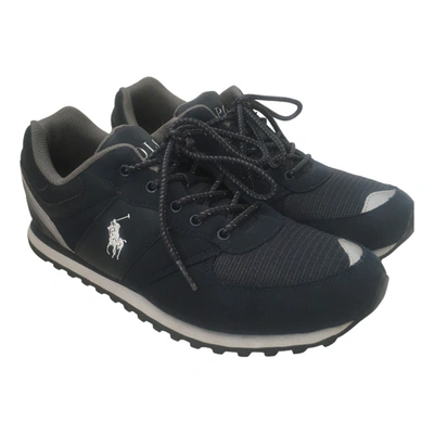 Pre-owned Polo Ralph Lauren Cloth Trainers In Navy