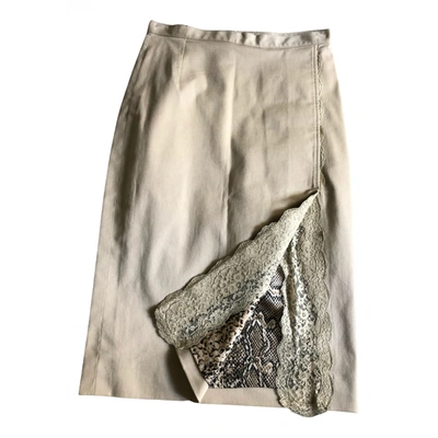 Pre-owned Dolce & Gabbana Mid-length Skirt In Beige