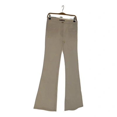 Pre-owned Roberto Cavalli Trousers In White