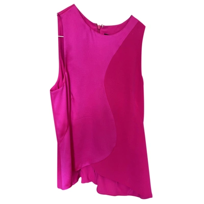 Pre-owned Brandon Maxwell Silk Blouse In Pink