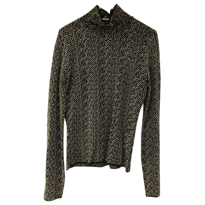 Pre-owned Versace Wool Jumper In Anthracite