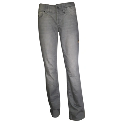 Pre-owned John Galliano Straight Jeans In Grey