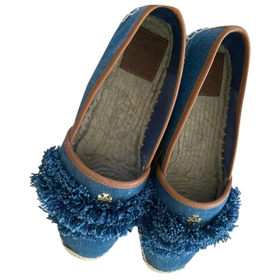 Pre-owned Tory Burch Espadrilles In Blue