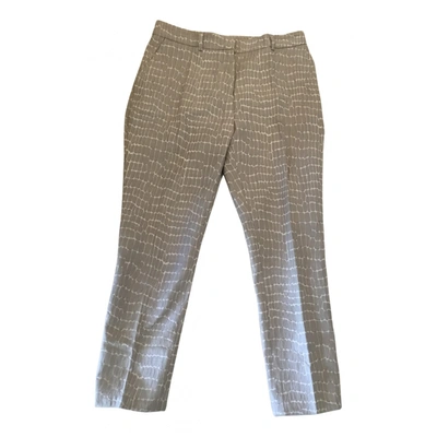 Pre-owned Iris & Ink Carot Pants In Grey