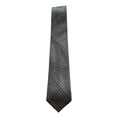 Pre-owned Y's Silk Tie In Grey