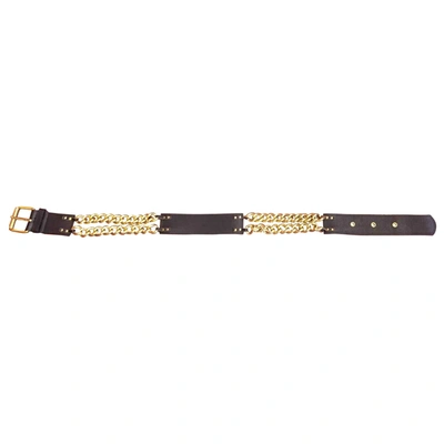Pre-owned Anna Molinari Leather Belt In Brown