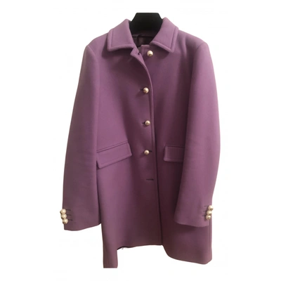 Pre-owned Gucci Wool Coat In Purple