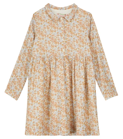 Bonpoint Kids' Long-sleeved Floral Dress In Multicoloured