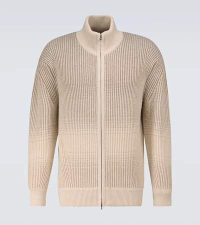 Loro Piana Fade Cashmere-blend Cardigan In Neutrals