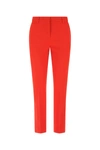 Burberry Red Wool Motif Trousers