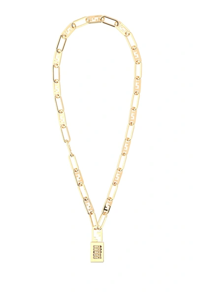 Fendi Gold Metal O'lock Necklace Gold  Donna Tu