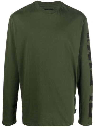 Philipp Plein Logo-print Long-sleeved T-shirt In Green