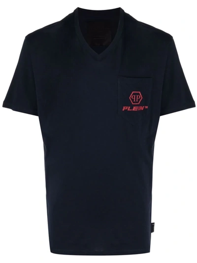 Philipp Plein Logo-print Short-sleeve T-shirt In Blue