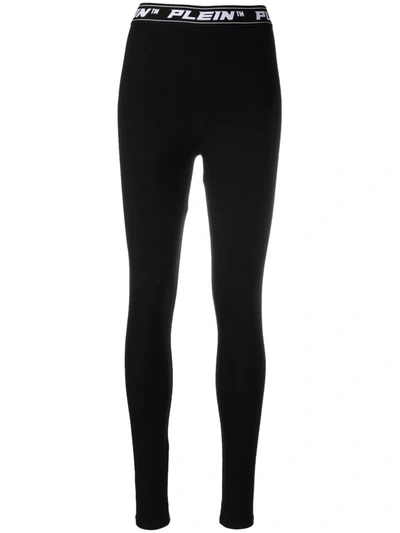 PHILIPP PLEIN LOGO-WAISTBAND LEGGINGS