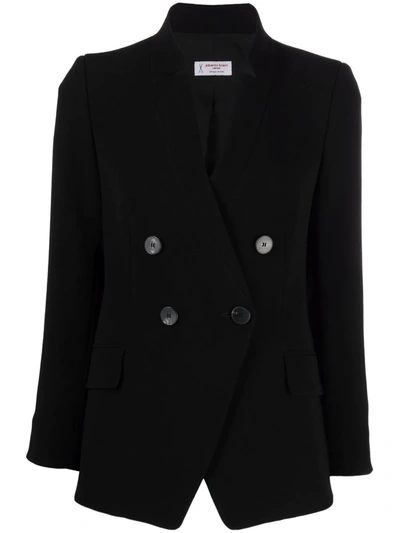 Alberto Biani Notched-lapels Double-breasted Blazer In Black