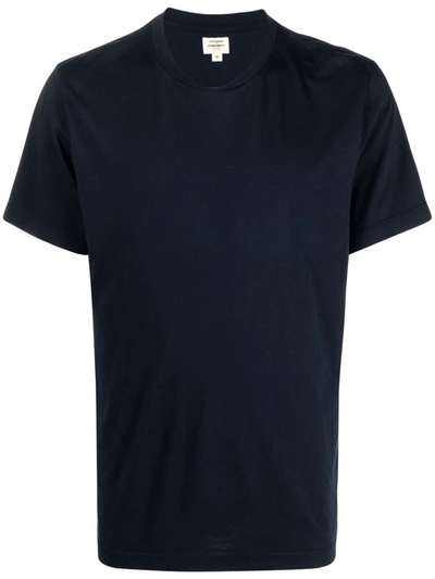 Citizen Of Humanity Crew Neck Supima Cotton T-shirt In Blue