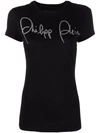 Philipp Plein Crystal-embellished Short-sleeved T-shirt In Black