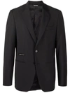 Philipp Plein Logo Patch Tailored Blazer In Black