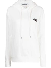 Ground Zero Logo-patch Cotton Hoodie In White