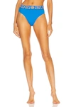 Versace High-waisted Bikini Bottoms In Turquoise
