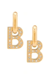 BALENCIAGA XS B CHAIN EARRINGS,BALF-WL69