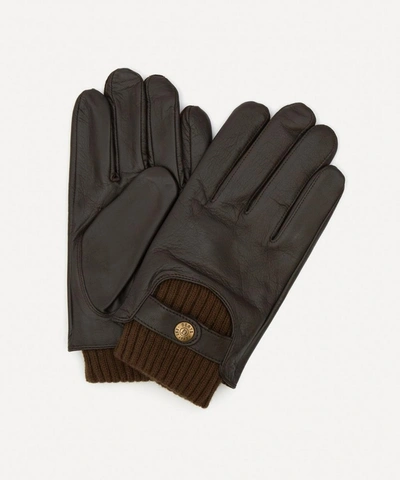 Dents Buxton Touchscreen Leather Gloves In Brown