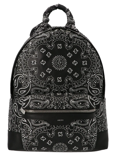 Amiri Men's Bandana Leather Backpack In Black