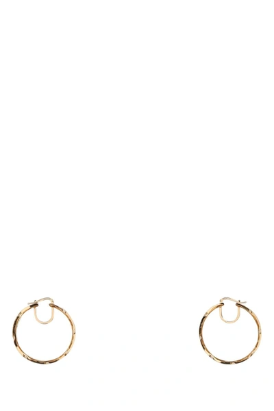 Versace Greca Hoop Earrings In Gold