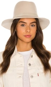 Janessa Leone Sherman Packable Straw Fedora In Neutral